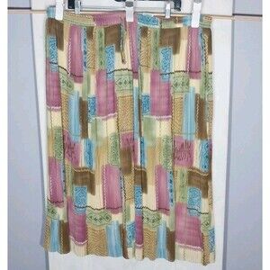 Alfred Dunner Skirt 24W Pleated Vibrant Boho Cottagecore Grandmacore Granny Chic